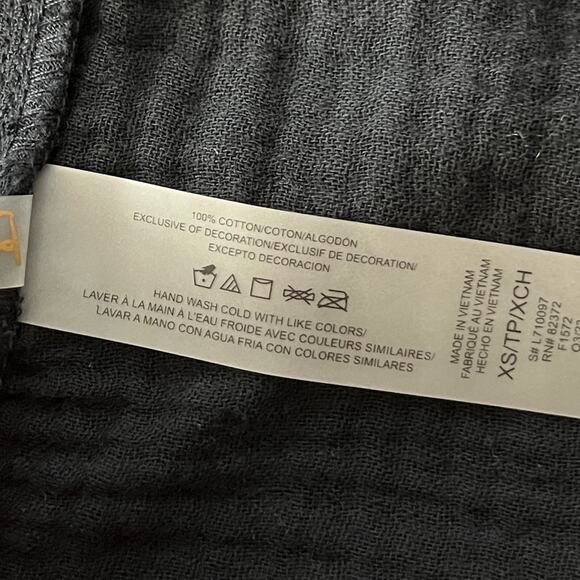 Raisins Sol Cotton Button Up Cover Up dress black - XS - Picture 10 of 11